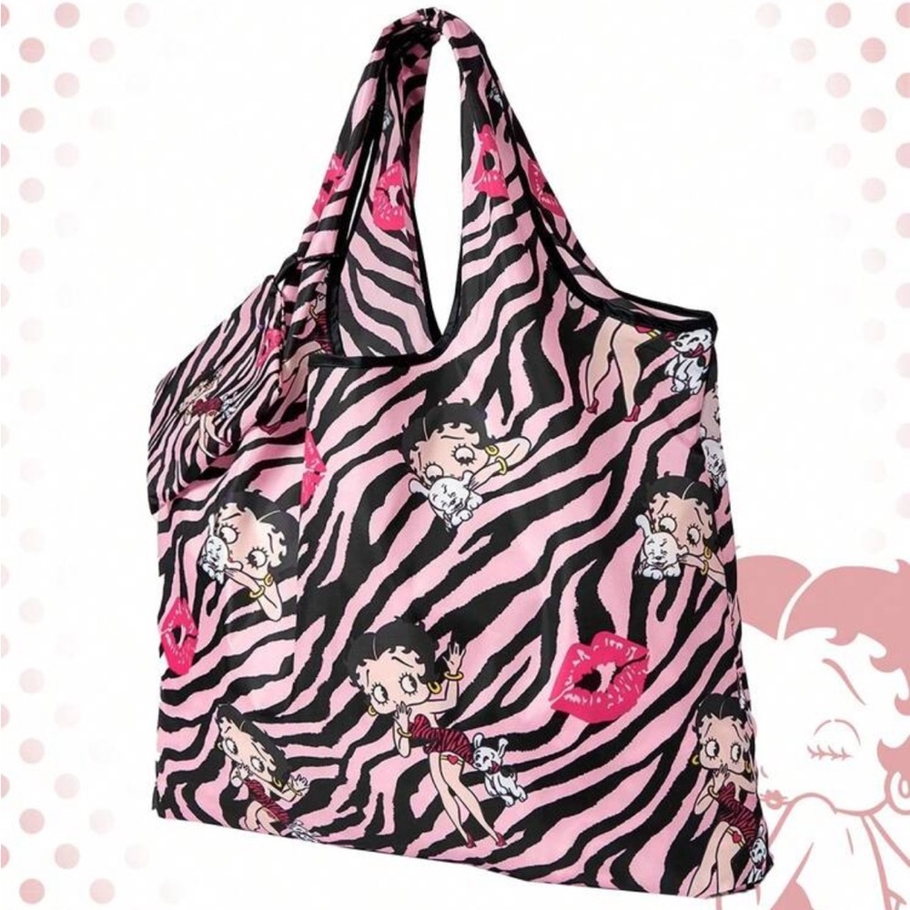 Betty Boop Pink & Black Oversized Tote Bag NEW 🏷️ - Picture 3 of 5